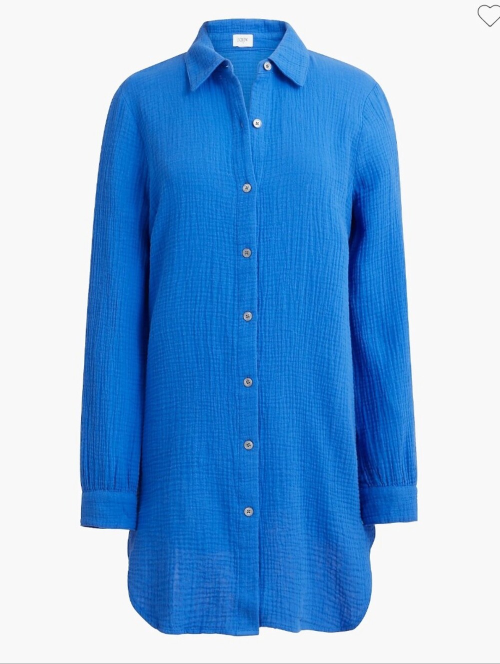 J Crew Factory 100% cotton gauze tunic cover-up CH994 Size L